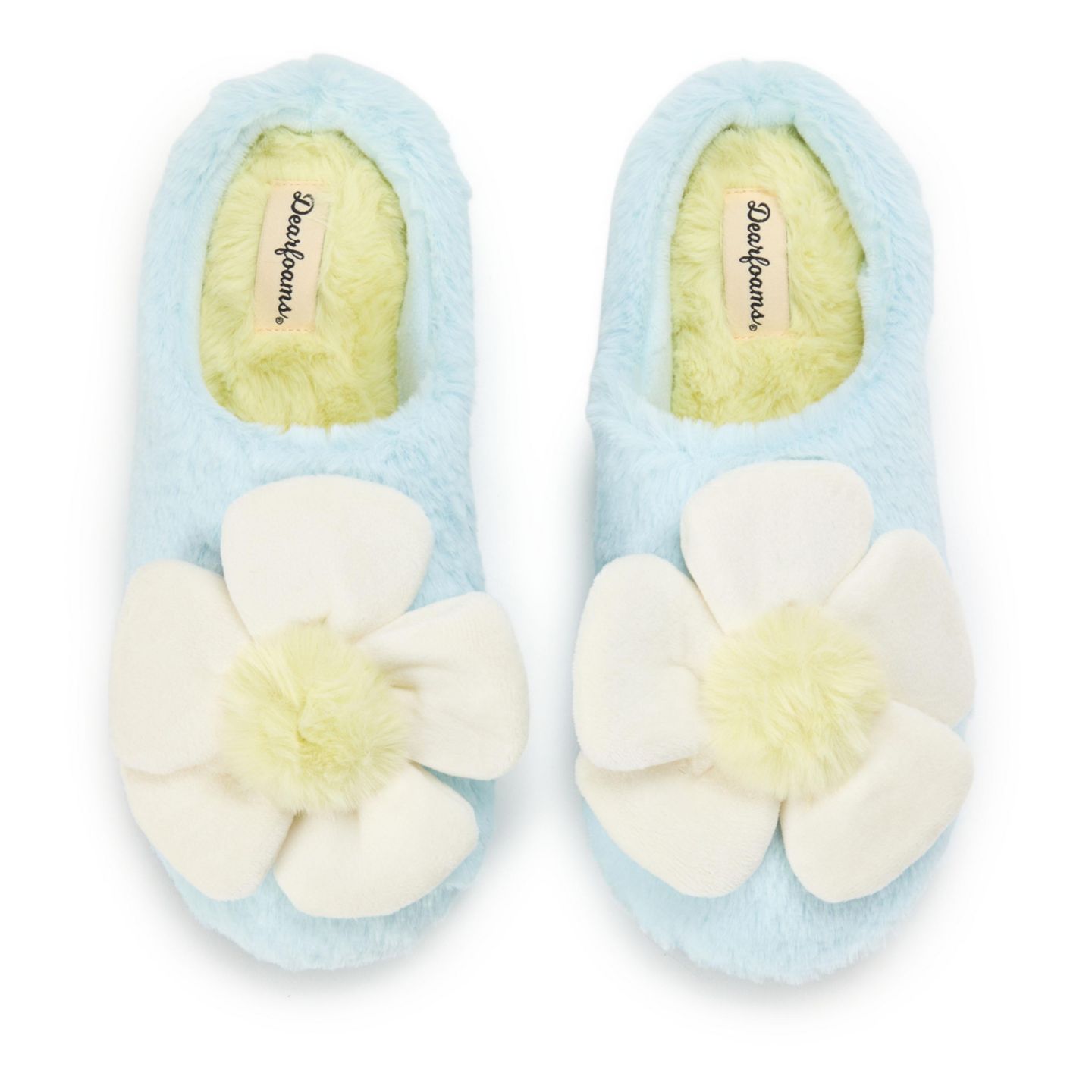 Женские сабо Dearfoams Rosie Furry Icon Clog Slipper, цвет: Синий варёный — фото 3