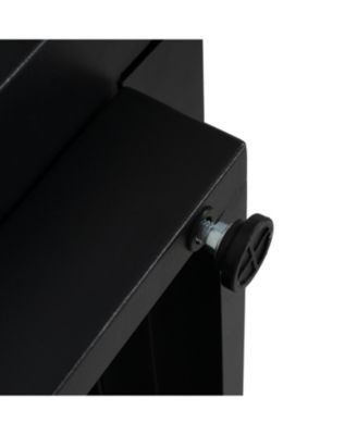 30 Inch Square Steel Fire Pit Table Black 40000 BTU Galvanized Steel Construction