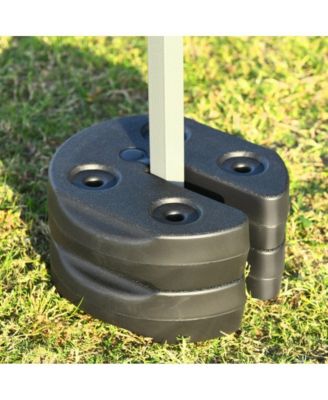 6 pieces Weight Plates Patio Canopy Tent Gazebo Shade Umbrella Water Filled