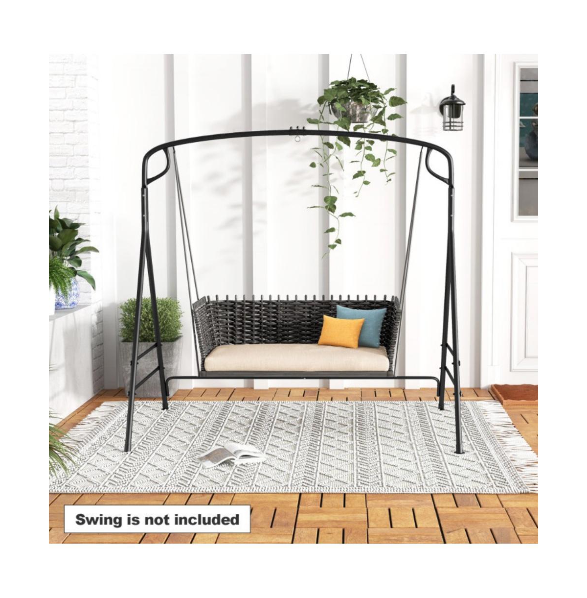 Outdoor Metal Swing Frame with Extra Side Bars