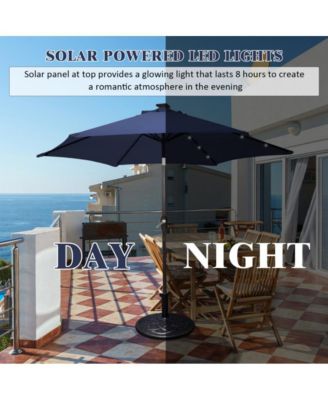 Outdoor Patio Umbrella with Bright Solar LED Lights