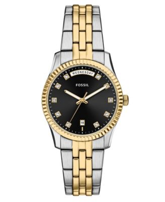 Women's Scarlette Three-Hand Day-Date Two-Tone Stainless Steel Watch, 34mm