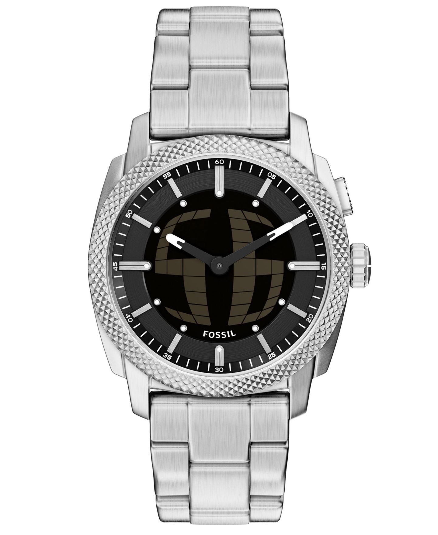 Мужские часы Fossil Machine Big Tic Stainless Steel Watch, 41mm — фото 1