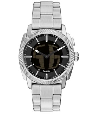 希少　FOSSIL  AMERICAN  CLASSIC      目覚まし時計 Fossil Men's Machine Big Tic Stainless Steel Watch, 41mm - Macy's