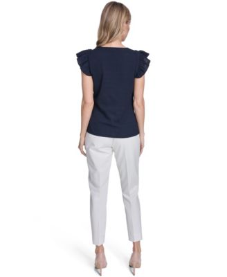 Women's Textured Crewneck Top