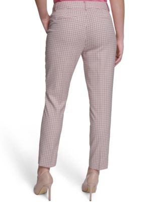 Women's Slim Fit Plaid Pants