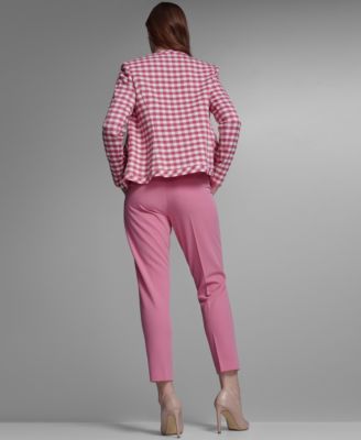 Women's Houndstooth Band Long-Sleeve Jacket