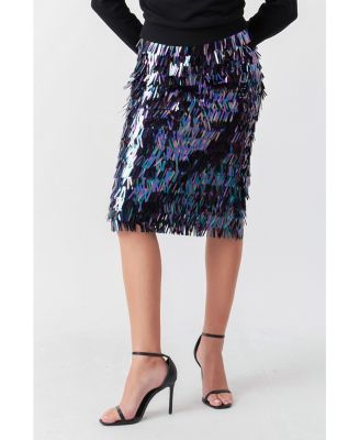 Women's Sequin Midi Skirt