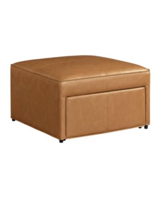 Heidi 29" Faux Leather Storage Ottoman