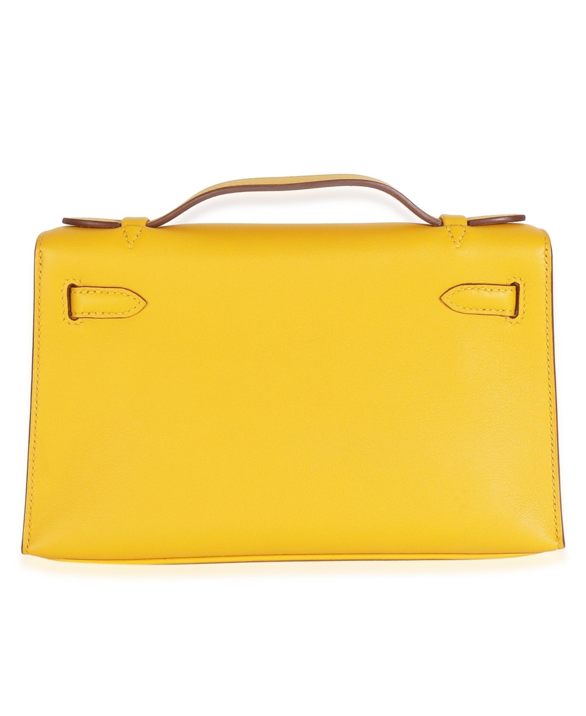 Pre-Owned Hermes Jaune Ambre Swift Kelly Pochette Ghw