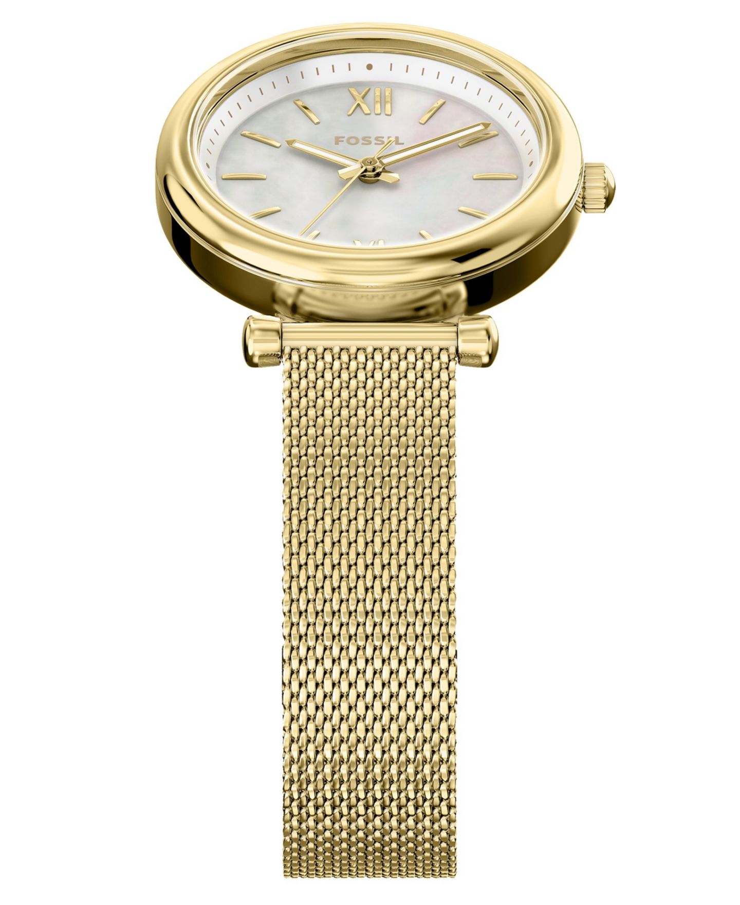 Женские часы Fossil Carlie Three-Hand Gold-Tone Stainless Steel Watch, 28mm — фото 5