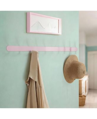 Stainless Steel 38" Long 10-Tri-Heavy Duty Coat Rack Pink
