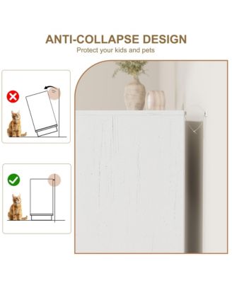 5 Drawer Rattan Dresser for Bedroom, Integrated Cabinet and Legs Design