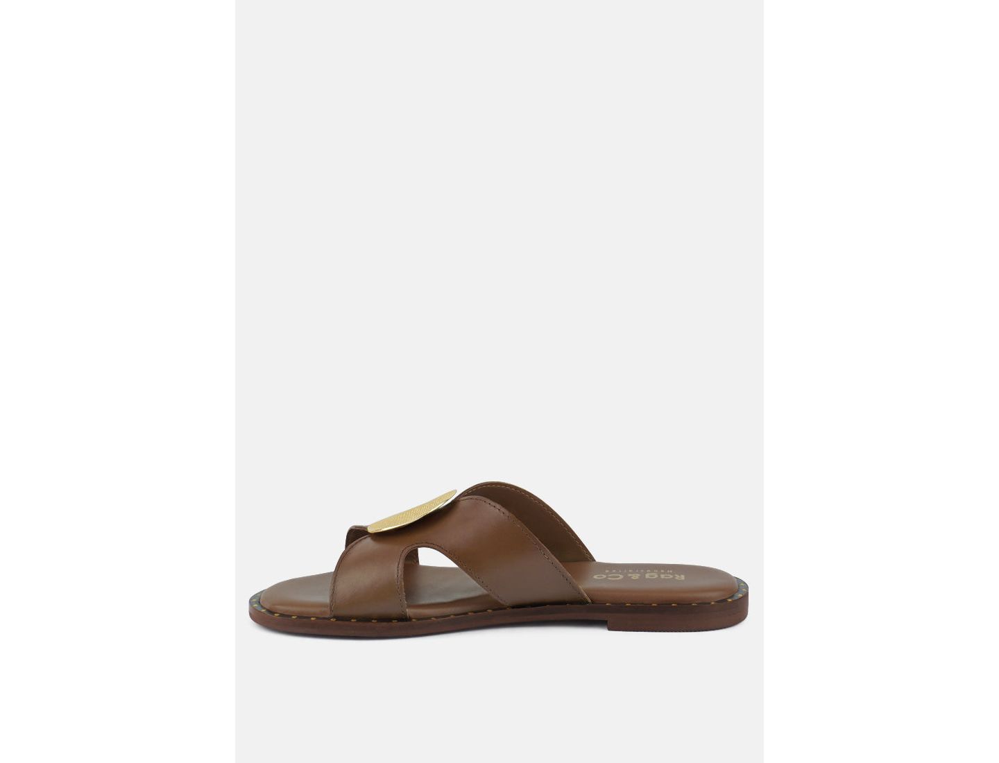 Женские балетки Rag & Co Eudora Embellished Slip-on flats, цвет: Бежевый / Хаки — фото 15