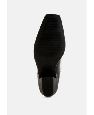 Womens Equine Studded Embroidery Cowboy Boots