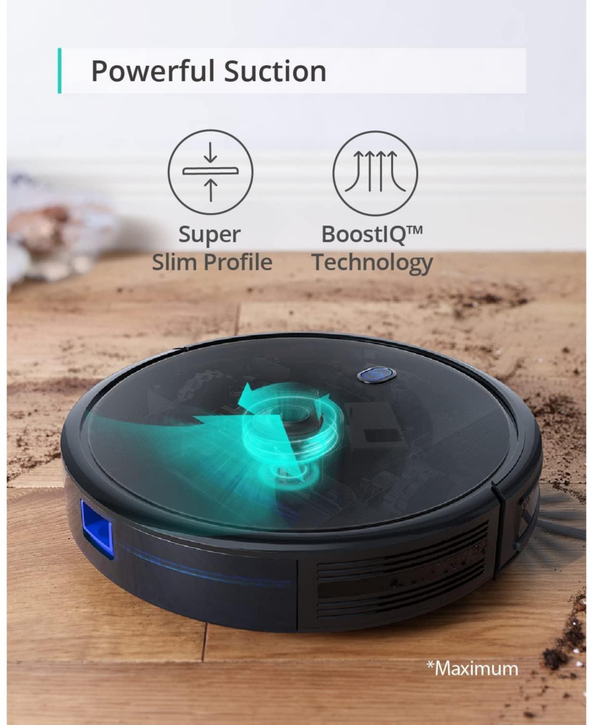 eufy Robot Vacuum 11S Max, Super Thin, Quiet, Self-Charging Robotic Vacuum Cleaner and Replacement Filter Set