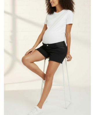Maternity Motherhood Under the Belly Cut Off Denim Short