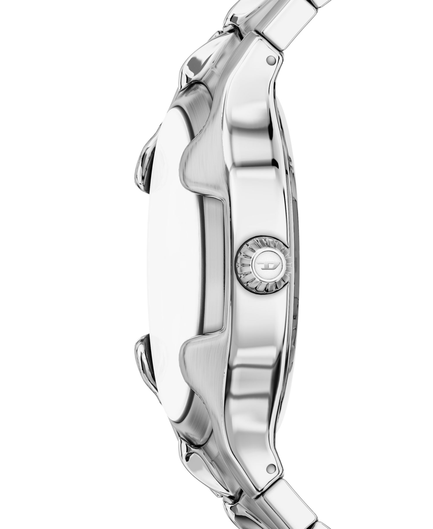 Men's Vert Quartz Three-Hand Date Silver Stainless Steel Watch, 45mm