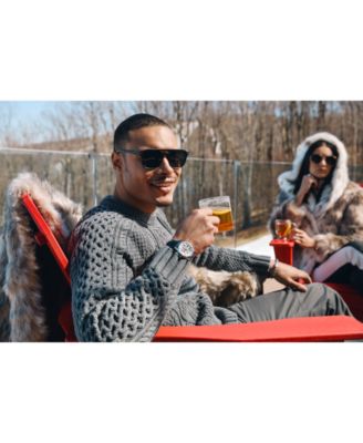 Men's Classic Sutton Automatic Blue Leather Strap Watch 40mm