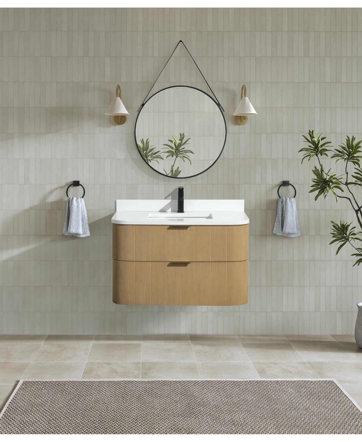 Ari Bath, Chantal 36", Oak Finish