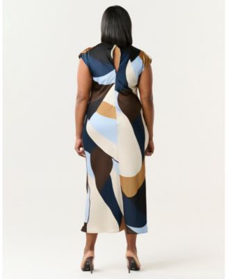 Plus Size Jorja Twist-Neck Midi Dress