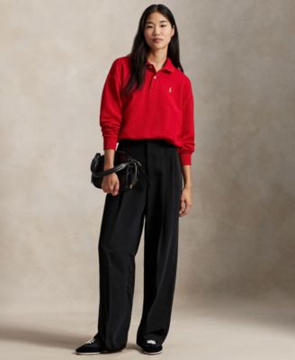 Women's Fleece Long-Sleeve Polo