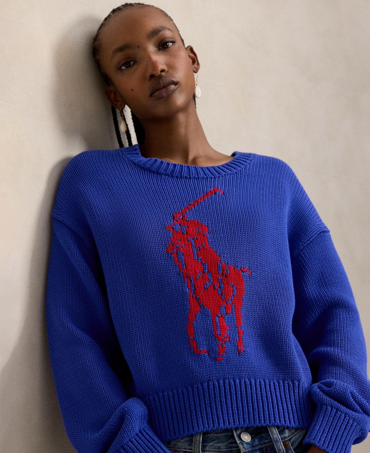 Polo Ralph Lauren Women's Big Pony Crewneck Sweater