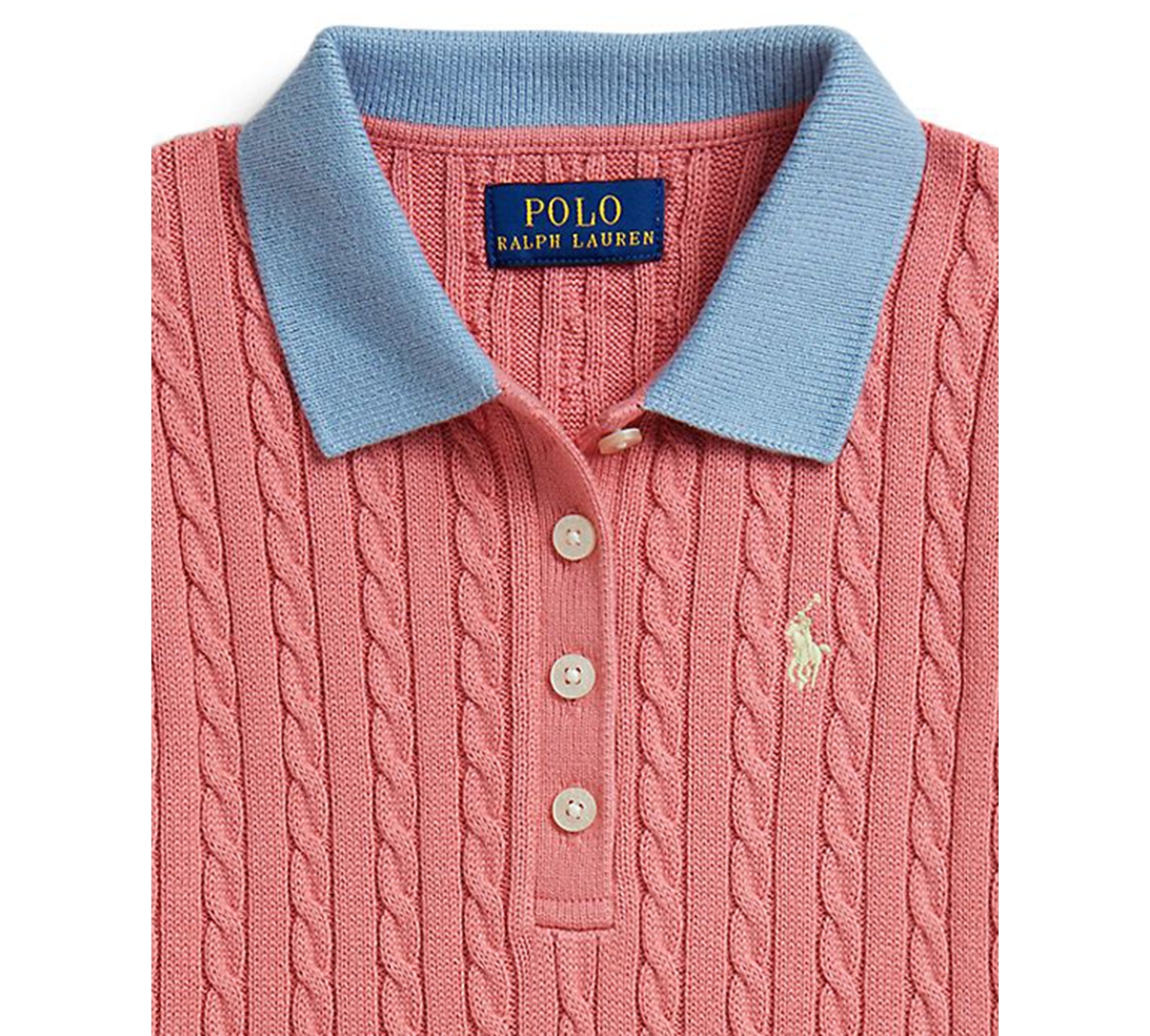 Polo Ralph Lauren Girls' 2T-6X Mini-Cable Collar Sweater Dress