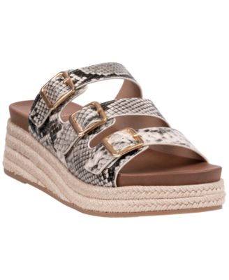 Women's Fabulist Triple Buckle Espadrille Wedge Sandals