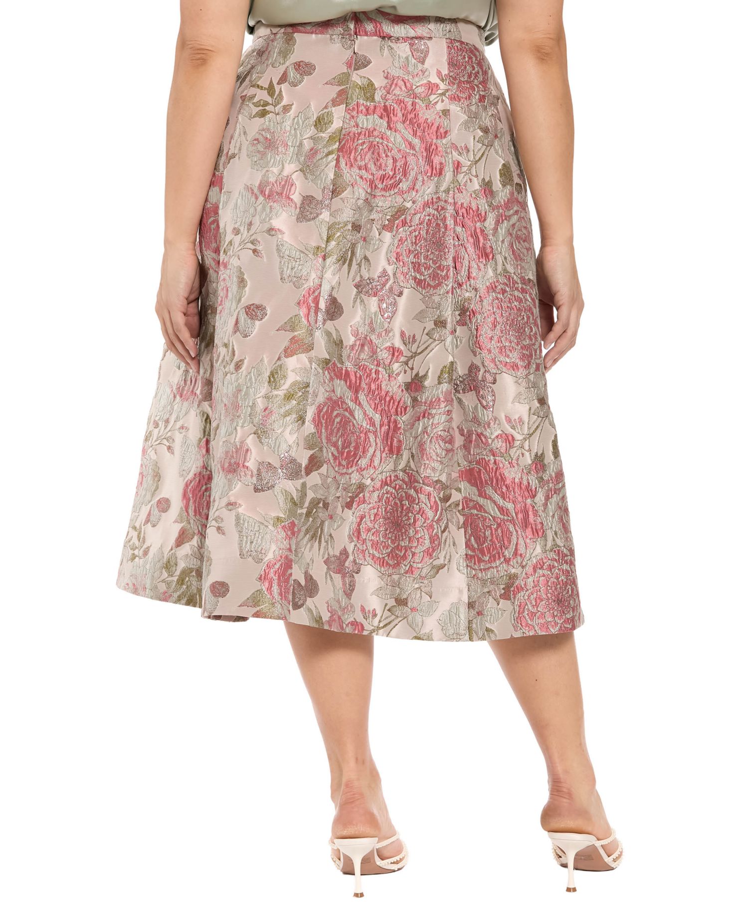 Plus Size Pleated Organza A-line Skirt