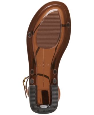 Women's Kenley Vinyl Strappy Jewelry Stud Flat Sandals