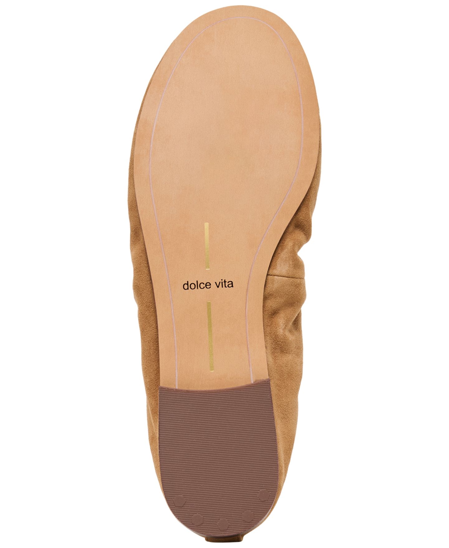 Женские балетки Dolce Vita Conrad Cinched Classic Flats, цвет: Коричневый замшевый — фото 5