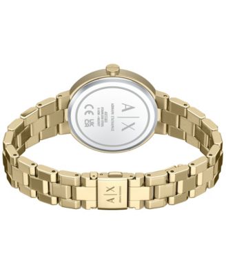 Armani Exchange Women's Quartz Two-Hand Gold Stainless Steel Watch, 36mm