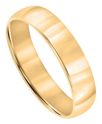 5mm Low Dome Wedding Band Ring in 10k Gold or 10k White Gold