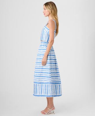 Women's Structured Taffeta Midi Skirt