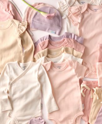 Baby Girls' Ashley Ruffle Shoulder Long-Sleeve Organic Cotton Bodysuits 5-Pack