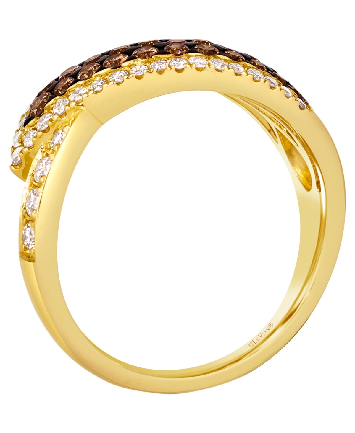 Le Vian Chocolate Diamond (0.37 ct. t.w.) & Nude Diamond (0.35 ct. t.w.) Ring in 14k Honey Gold