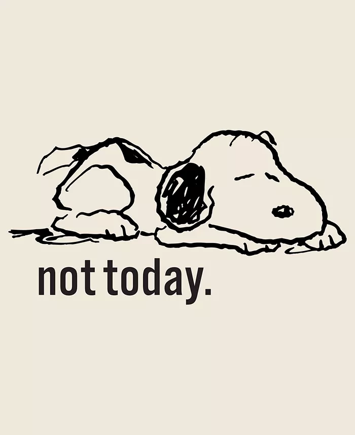 Men's Snoopy Not Today Crewneck T-Shirt - thumbnail 3