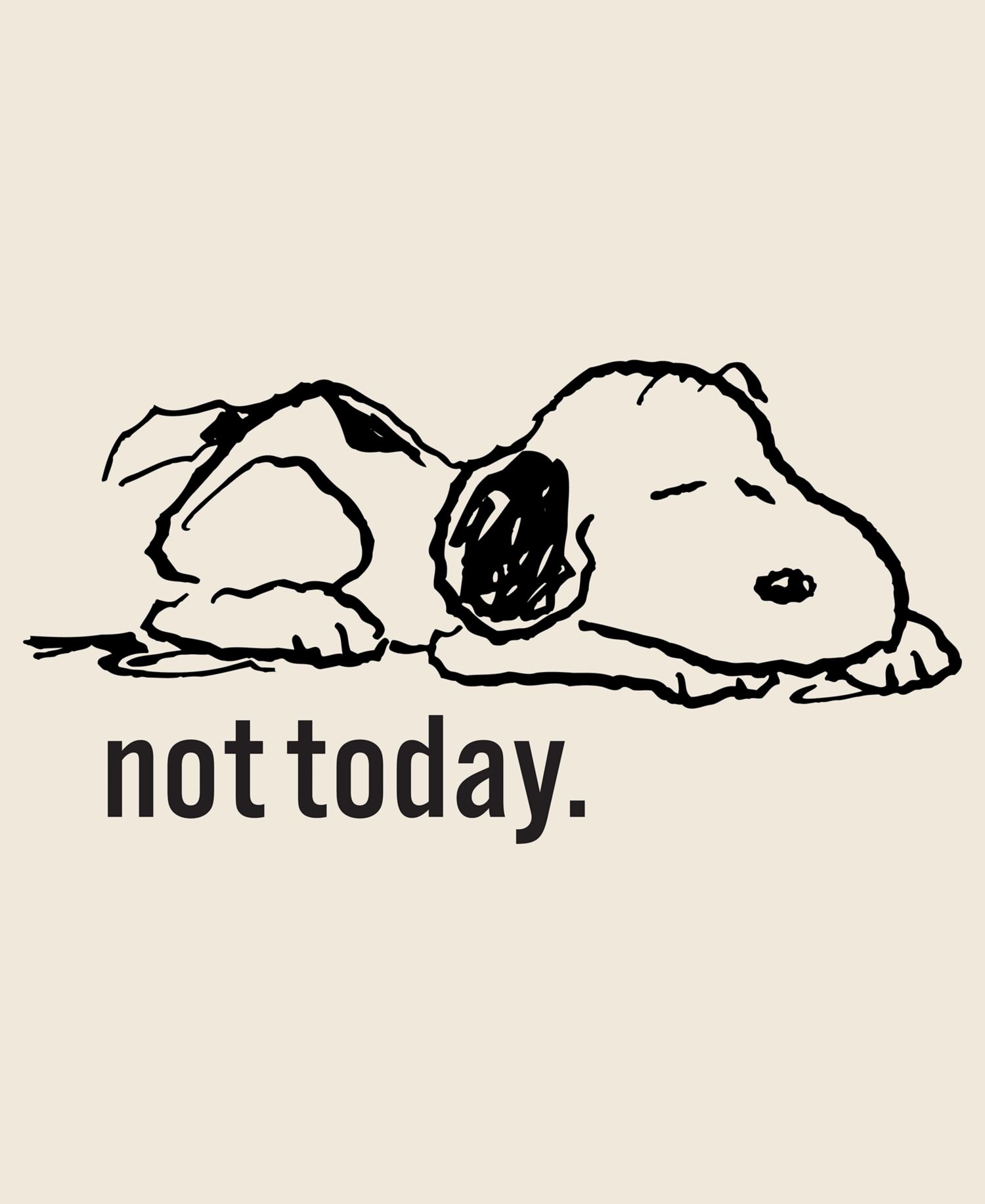 Men's Snoopy Not Today Crewneck T-Shirt