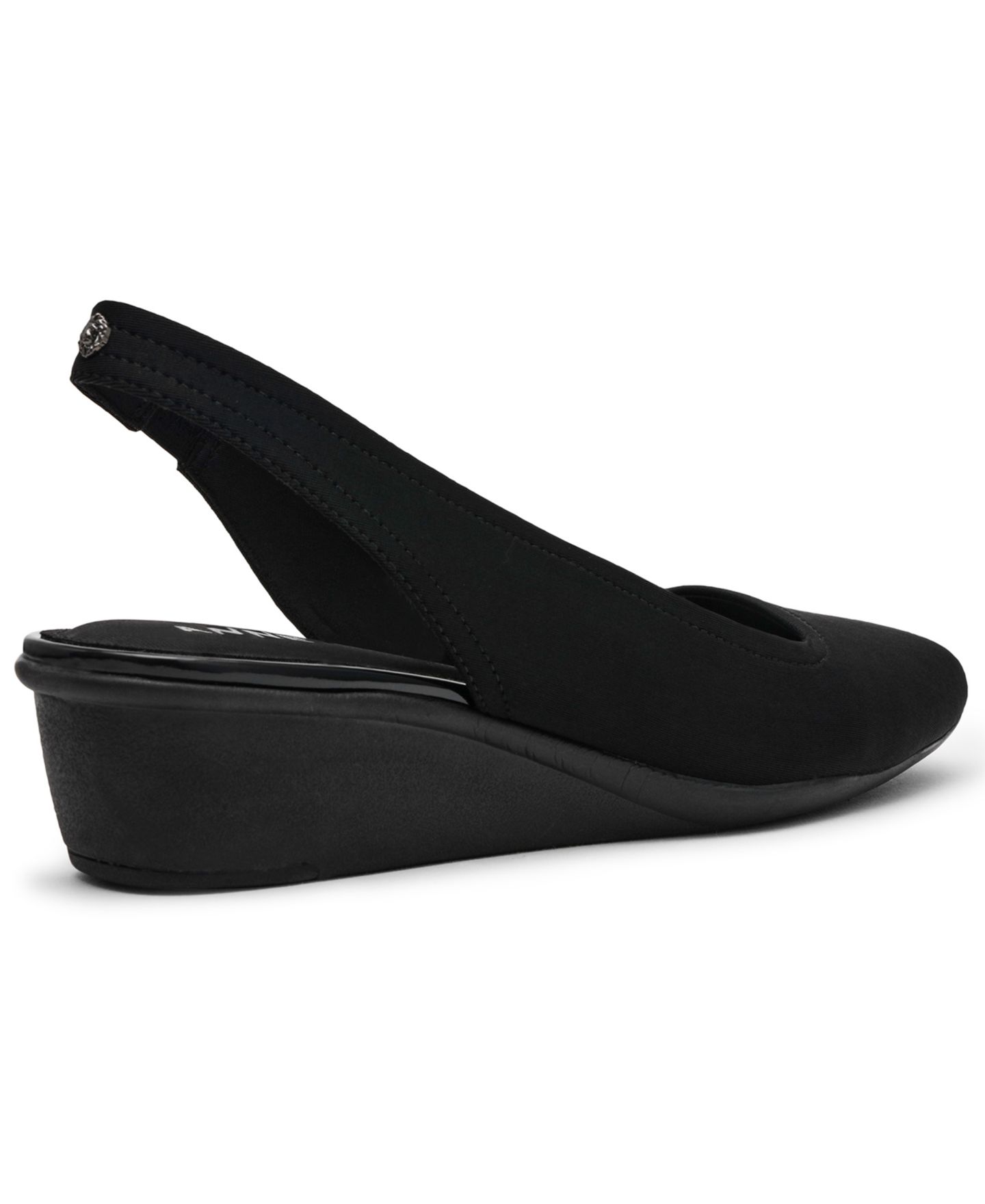 Женские туфли Anne Klein Witty Slingback Wedge Pumps, цвет: Чёрный — фото 7