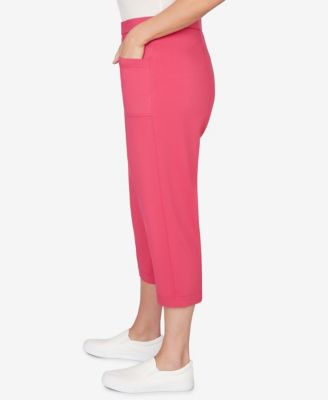 Plus Size The Royal Treatment Relaxed Flat Front Patch Pocket Capri Pants