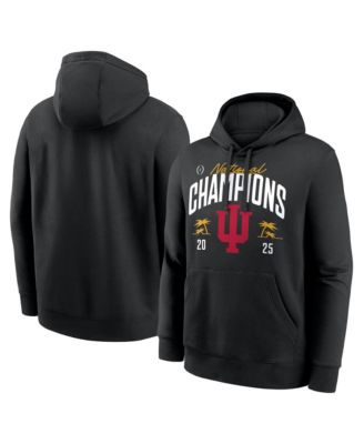 Men's Black Indiana Hoosiers 2025 College Football Playoff National Champions Replica Locker Room Pullover Hoodie