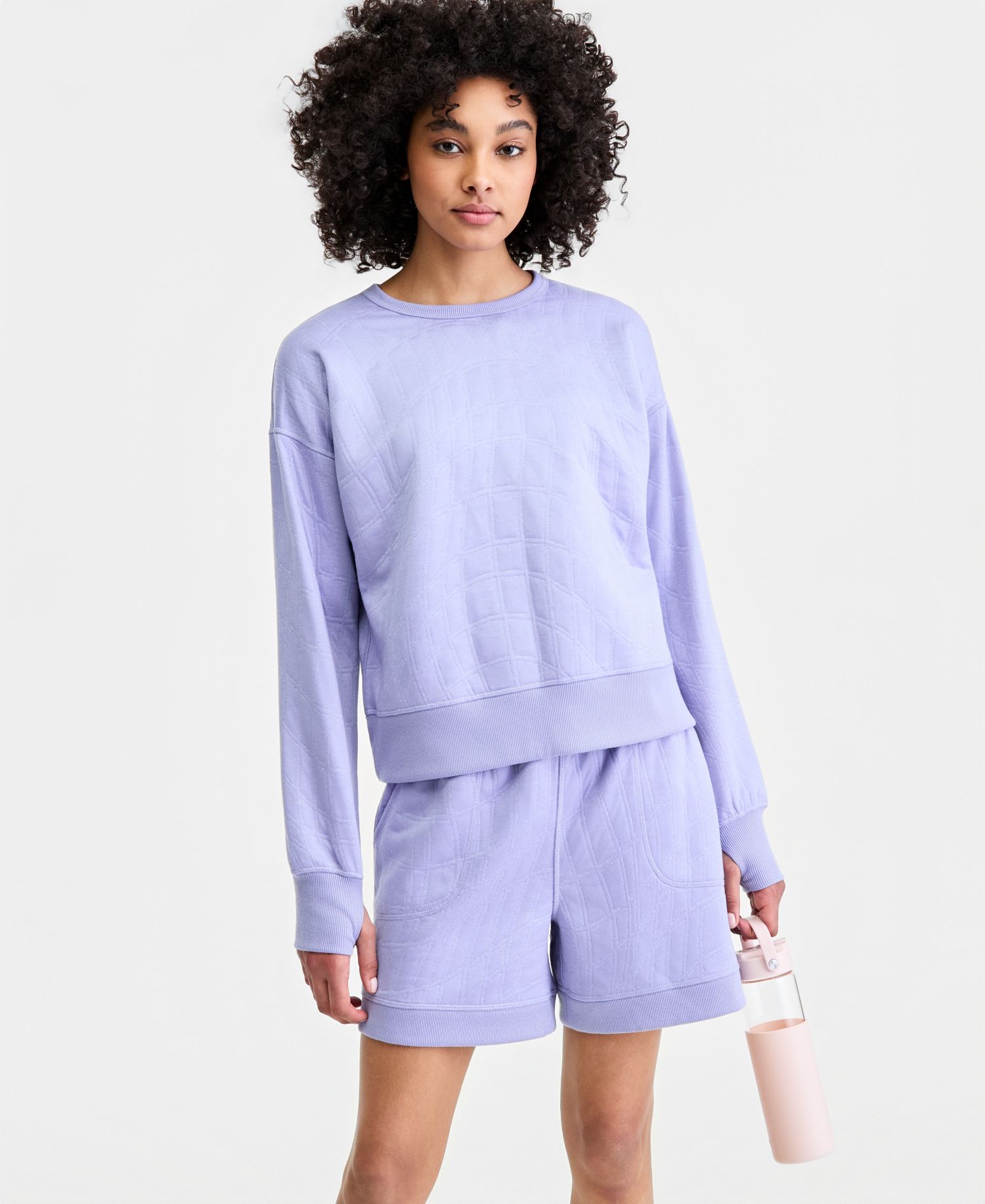 Women's Quilted Reversible Crewneck Sweatshirt
