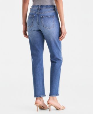 Women's High-Rise Sequin Ankle Jeans