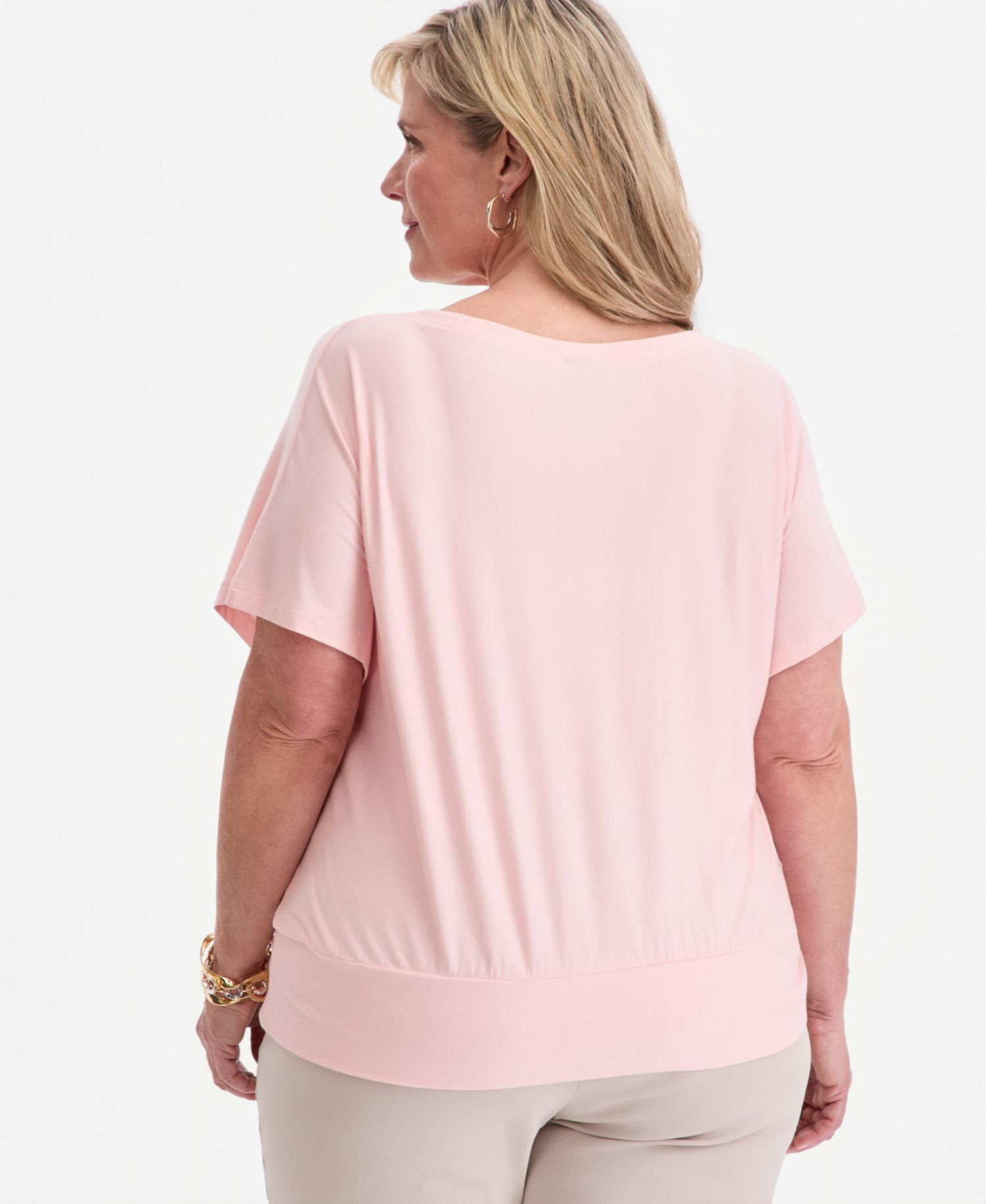 Plus Size Banded-Bottom T-Shirt
