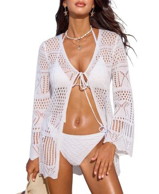 Women's It's Cool White Cover-Up Kimono