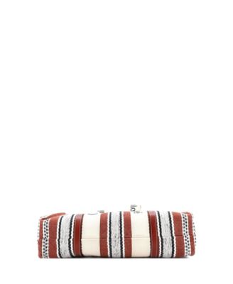 Large Woody Tote Striped Linen