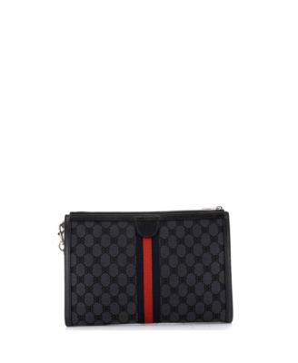 x Gucci The Hacker Project Web Wristlet Clutch BB Canvas