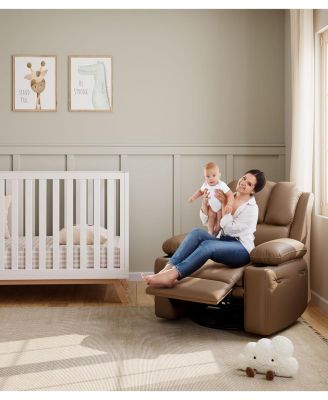 Manual Recliner Chair for Adults, PU Leather Single Sofa with Extra-Wide Seat and Ergonomic Support for Living Room, Bedroom