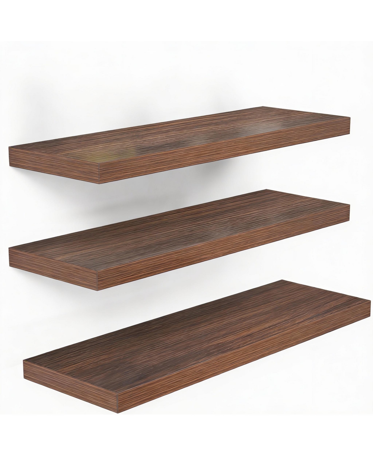 Yigii Rustic Floating Shelves for Modern Spaces - Brown